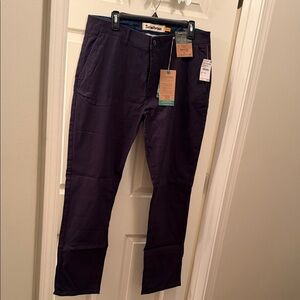 NWT Tailor Vintage Men's Dark Blue Chinos 36 x 32